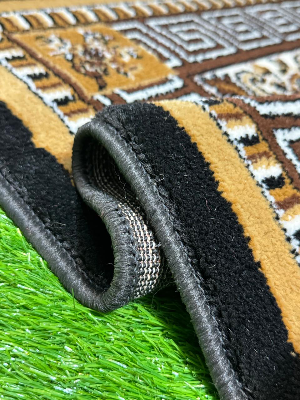 Traditional Black Persian-Style Rug | Size: 4ft width x 5.5ft length (120cm x 170cm) | Article #P46BLK-3