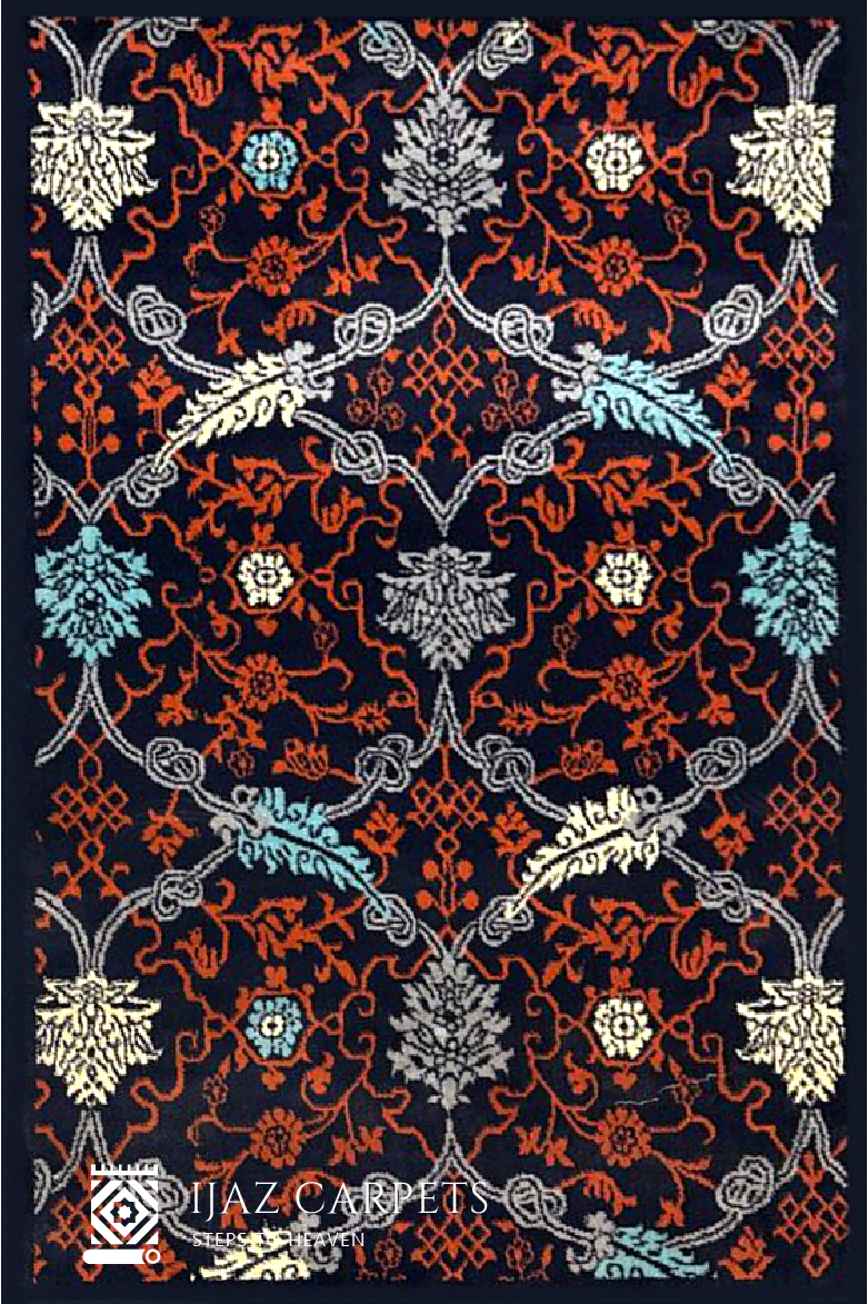 Red Abstract Jute Rug | Size: 3ft width x 5ft length (100cm x 150cm) | Article #M35RED-8