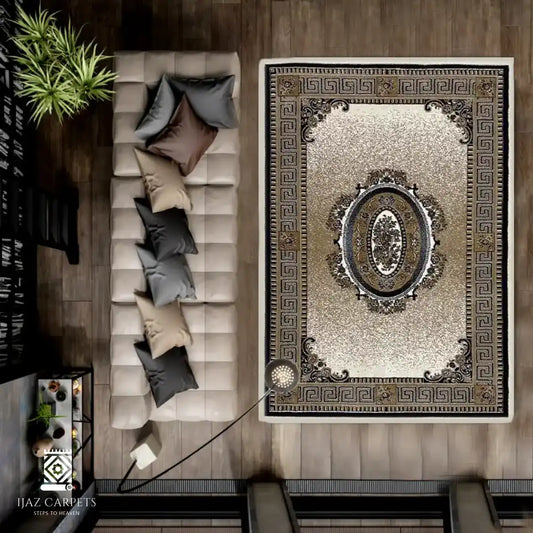 Traditional Polypropelene Rug | Size: 5ft width x 7.5ft length (150cm x 225cm) | Article #P58CRM-10