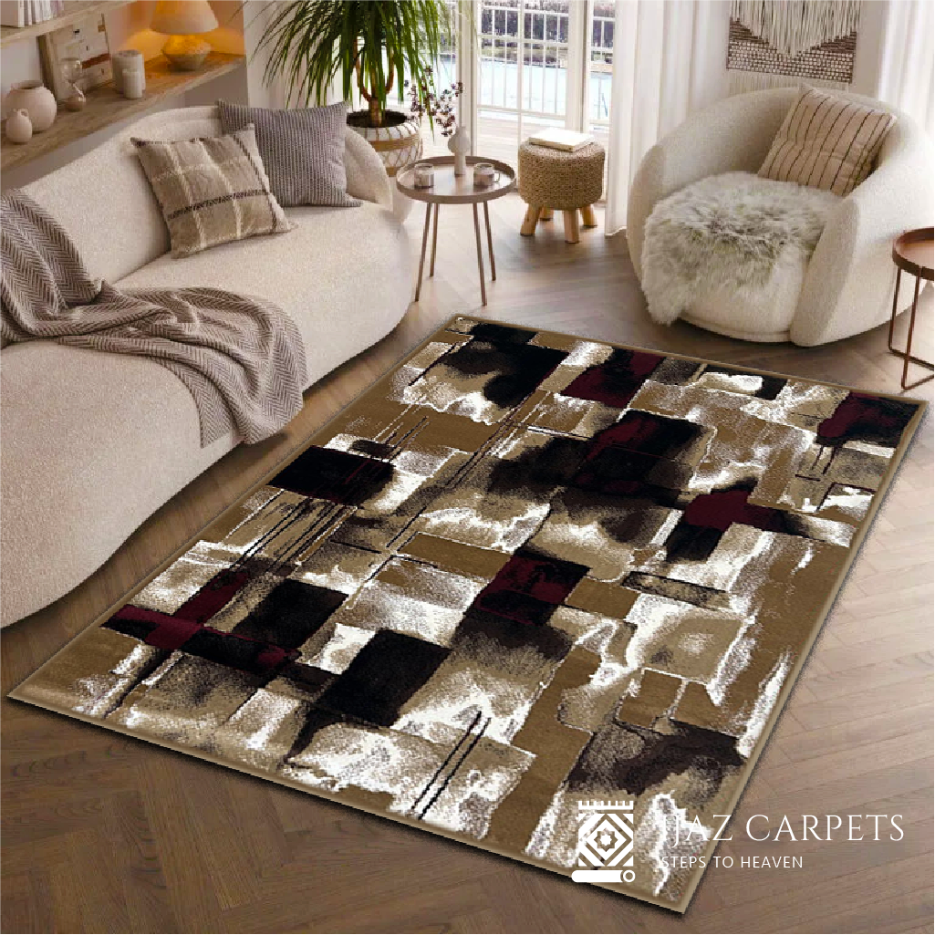 Artistic Splash Pattern Rug | Size: 5ft width x 7.5ft length (150cm x 225cm) | Article #M58CRM-6