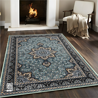 Classic Jute-Backed Traditional Rug | Size: 5ft width x 7.5ft length (150cm x 225cm) | Article #P58TRQ-1