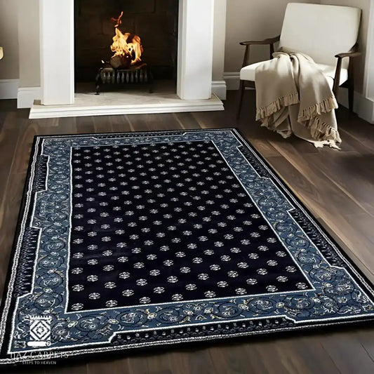 Modern Polypropelene Rug | Size: 5ft width x 7.5ft length (150cm x 225cm) | Article #M58BLU-33