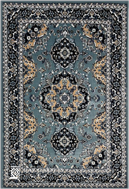 Vintage Floral Jute Rug | Size: 5ft width x 7.5ft length (150cm x 225cm) | Article #P58TRQ-7