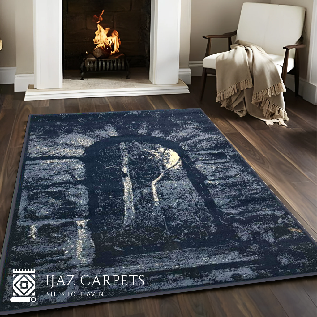 Serene Forest Scene Rug | Size: 4ft width x 5.5ft length (120cm x 170cm) | Article #M46BLU-5