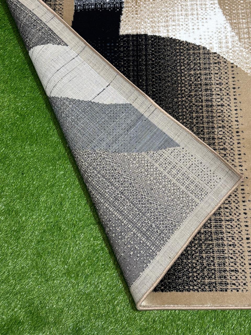 Modern Geometry Jute Rug | Size: 6.6ft width x 9.6ft length (200cm x 290cm) | Article #M710BLU-6