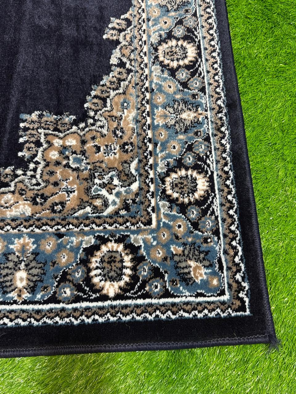 Traditional Black Persian-Style Rug | Size: 4ft width x 5.5ft length (120cm x 170cm) | Article #P46BLK-1