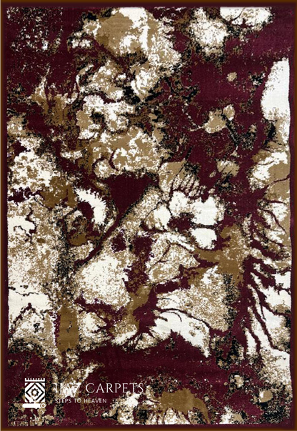 Brush Art Elegance Rug | Size: 5ft width x 7.5ft length (150cm x 225cm) | Article #M58RED-14