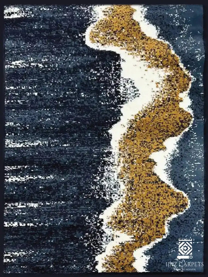 Modern Polypropelene Rug | Size: 3ft width x 5ft length (100cm x 150cm) | Article #M35BLU-7