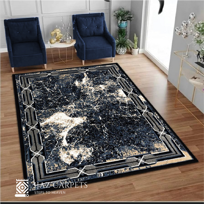 Urban Style Graphic Rug | Size: 3ft width x 5ft length (100cm x 150cm) | Article #M35BLU-4