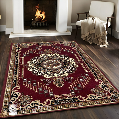 Heritage Classic Rug | Size: 3ft width x 5ft length (100cm x 150cm) | Article #P35RED-5