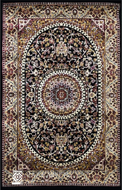 Heritage Classic Rug | Size: 3ft width x 5ft length (100cm x 150cm) | Article #P35BLK-5