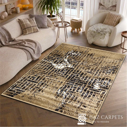 Abstract Geometric Design Rug | Size: 3ft width x 5ft length (100cm x 150cm) | Article #M35CRM-1