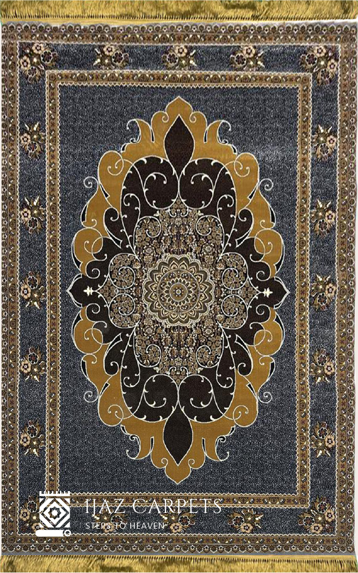 Traditional Tassel Border Rug | Size: 6.6ft width x 9.6ft length (200cm x 290cm) | Article #P710GRY-5