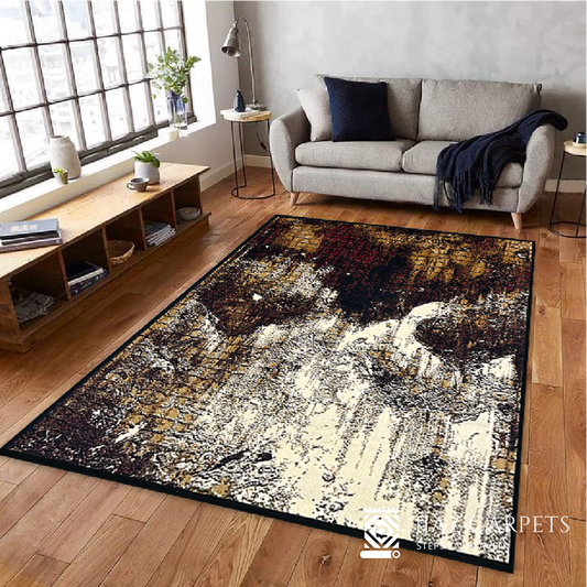 Grunge Brush Textured Jute Rug | Size: 6.6ft width x 9.6ft length (200cm x 290cm) | Article #M710RED-5