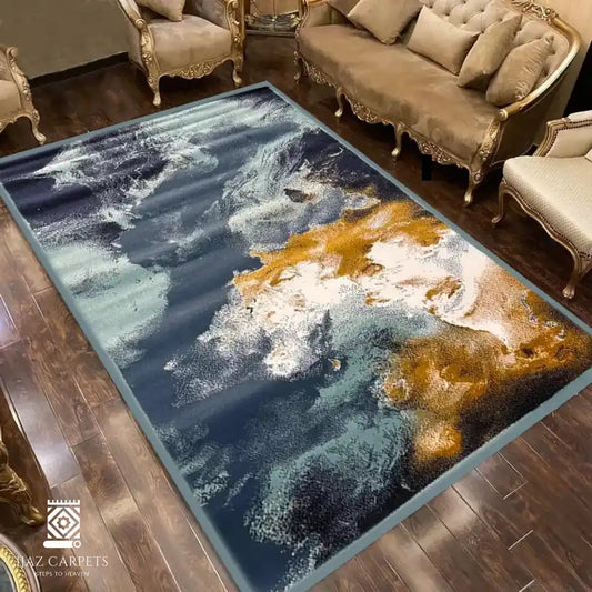 Modern Polypropelene Rug | Size: 5ft width x 7.5ft length (150cm x 225cm) | Article #M58TRQ-17