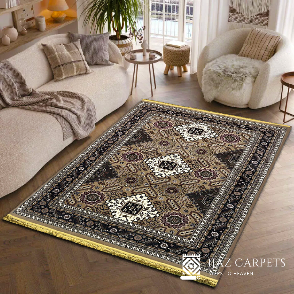 Traditional Tassel Border Rug | Size: 6.6ft width x 9.6ft length (200cm x 290cm) | Article #P710CRM-4