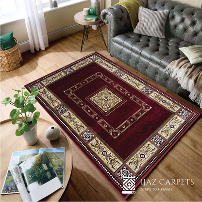 Timeless Persian-Inspired Traditional Rug | Size: 4ft width x 5.5ft length (120cm x 170cm) | Article #P46RED-6