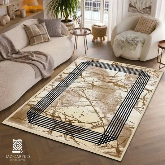 Modern Polypropelene Rug | Size: 5ft width x 7.5ft length (150cm x 225cm) | Article #M58CRM-12