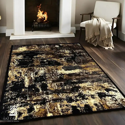 Modern Polypropelene Rug | Size: 5ft width x 7.5ft length (150cm x 225cm) | Article #M58BRN-2