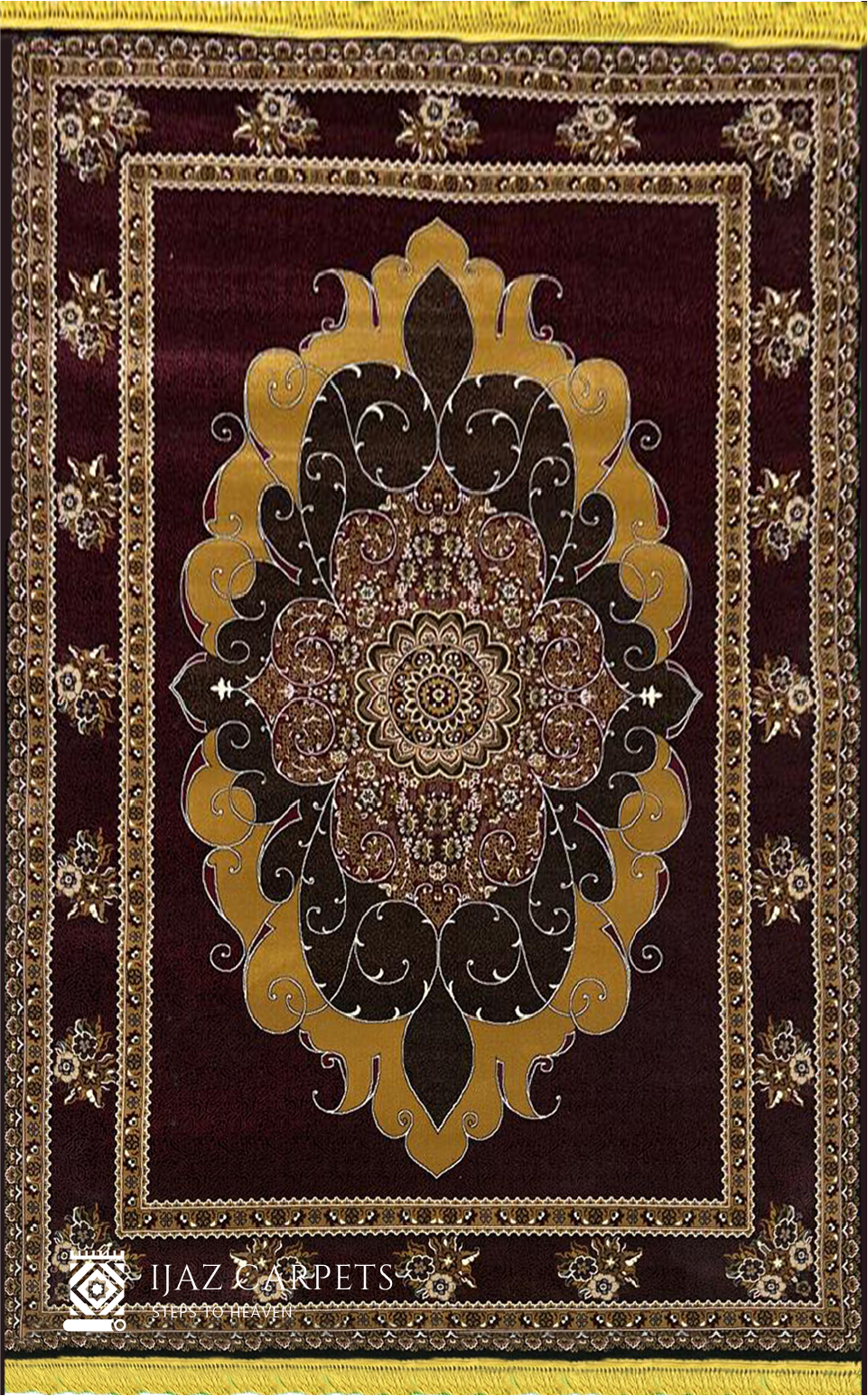 Traditional Tassel Border Rug | Size: 6.6ft width x 9.6ft length (200cm x 290cm) | Article #P710RED-1