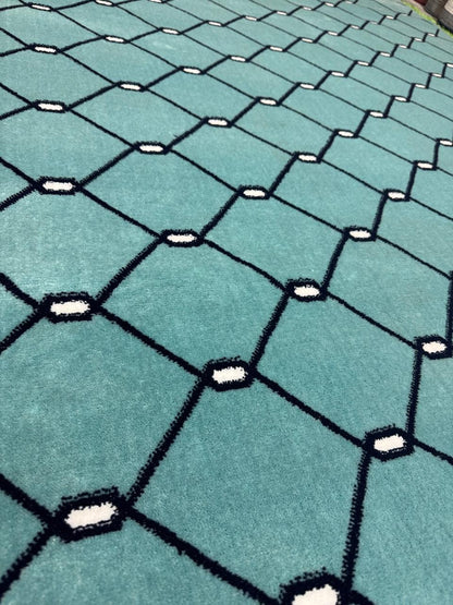 Diamond Maze Area Rug | Size: 5ft width x 7.5ft length (150cm x 225cm) | Article #M58TRQ-5