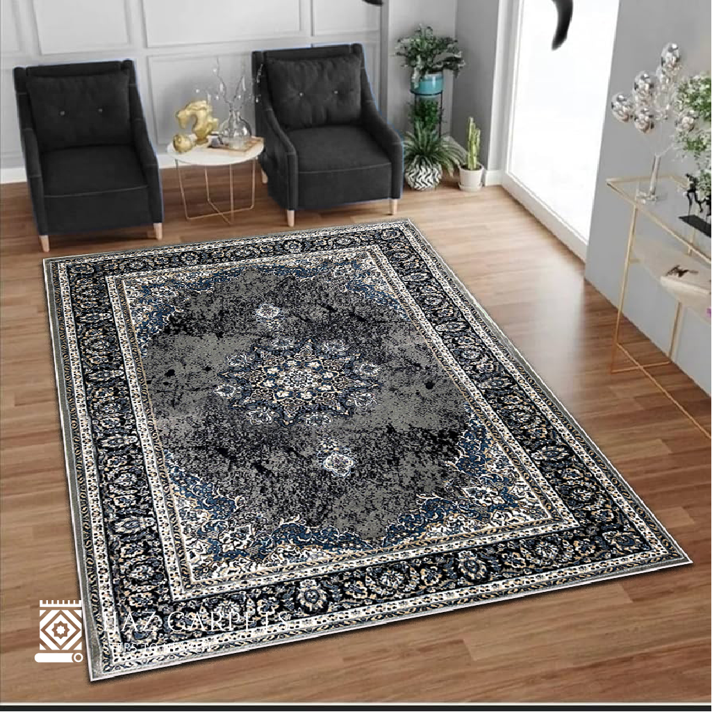 Classic Jute-Backed Traditional Rug | Size: 6.6ft width x 9.6ft length (200cm x 290cm) | Article #P710GRY-2