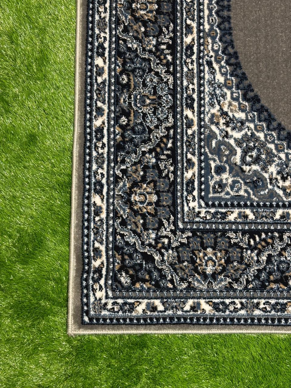 Antique Polypropylene Motif Rug | Size: 5ft width x 7.5ft length (150cm x 225cm) | Article #P58GRY-3