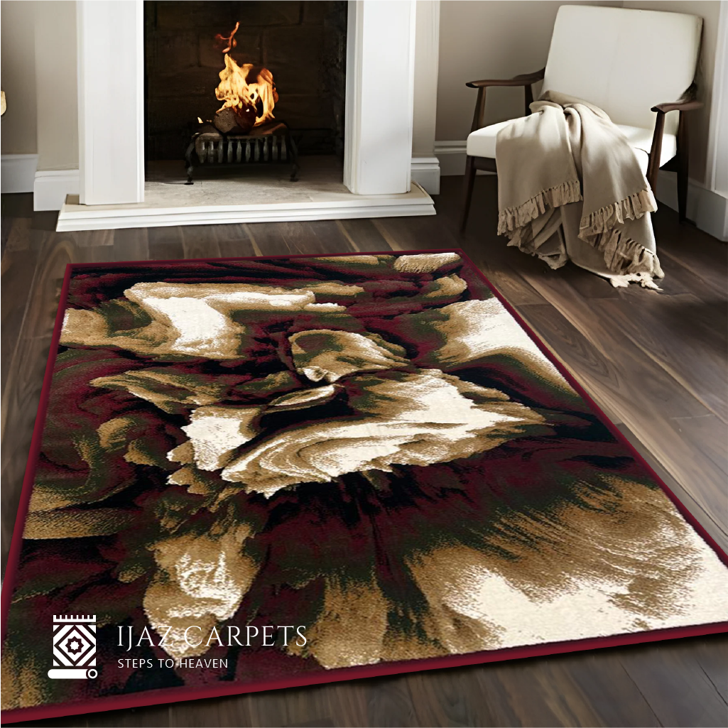 Luminous Galaxy Rug | Size: 5ft width x 7.5ft length (150cm x 225cm) | Article #M58RED-9