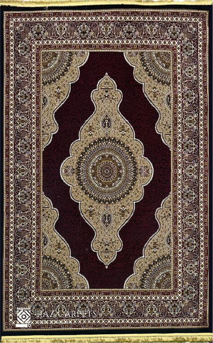 Traditional Tassel Border Rug | Size: 6.6ft width x 9.6ft length (200cm x 290cm) | Article #P710RED-2