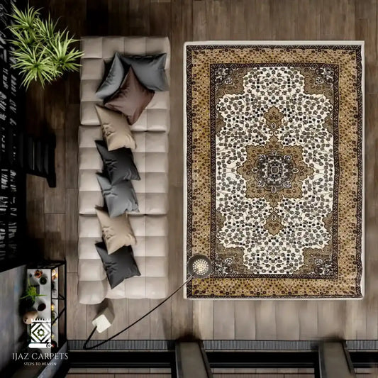 Traditional Polypropelene Rug | Size: 5ft width x 7.5ft length (150cm x 225cm) | Article #P58CRM-11