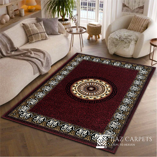 Radiant Floral Core Rug | Size: 5ft width x 7.5ft length (150cm x 225cm) | Article #P58RED-15