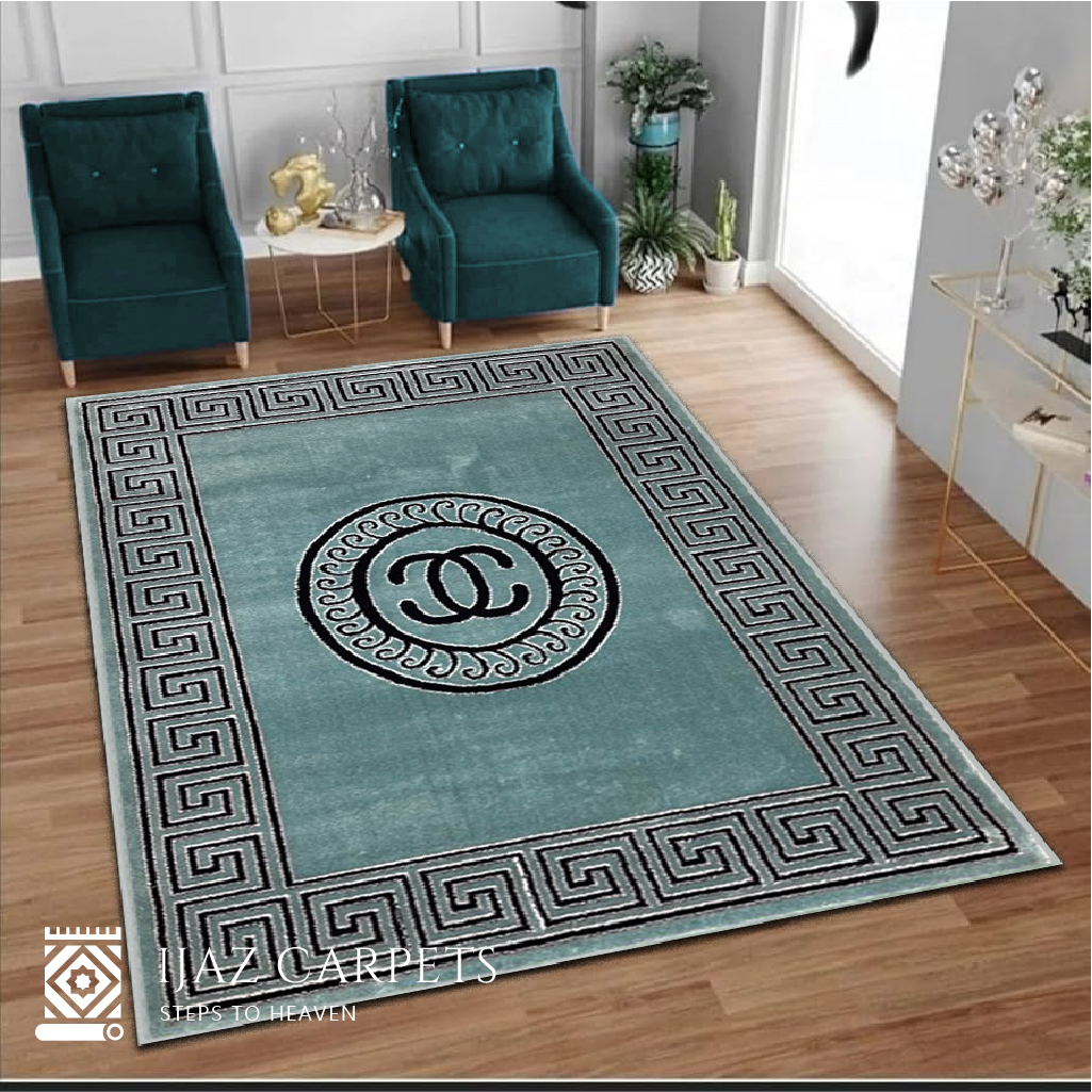 Luxury Channel Geometric Pattern Rug | Size: 4ft width x 5.5ft length (120cm x 170cm) | Article #P46TRQ-3