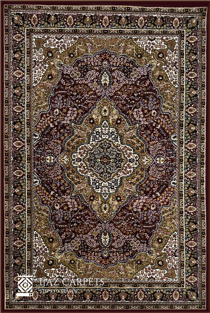 Classic Jute-Backed Traditional Rug | Size: 5ft width x 7.5ft length (150cm x 225cm) | Article #P58RED-16