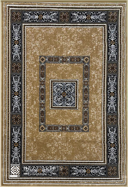 Classic Polypropylene Oriental Rug | Size: 5ft width x 7.5ft length (150cm x 225cm) | Article #P58CRM-3