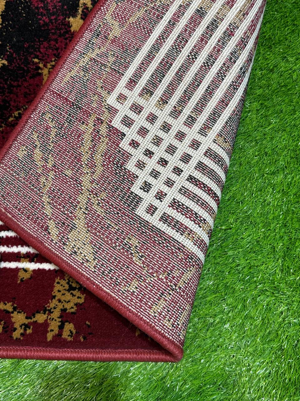 Elegant Red Jute Rug | Size: 3ft width x 5ft length (100cm x 150cm) | Article #M35RED-2