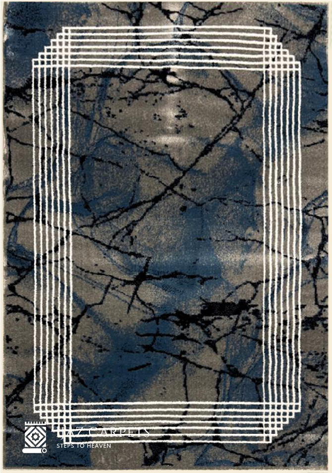 Abstract Crisscross Lined Rug | Size: 4ft width x 5.5ft length (120cm x 170cm) | Article #M46GRY-4