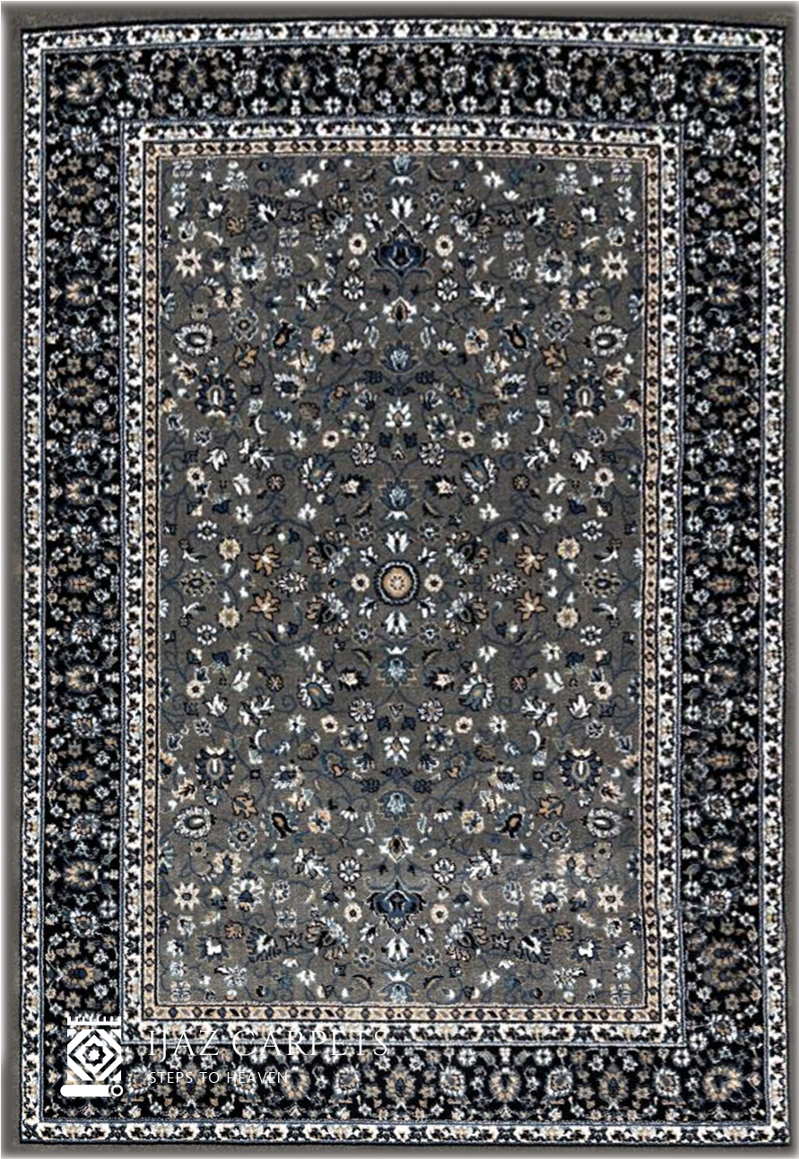 Classic Jute-Backed Traditional Rug | Size: 5ft width x 7.5ft length (150cm x 225cm) | Article #P58GRY-10