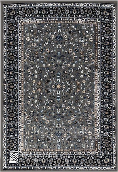 Classic Jute-Backed Traditional Rug | Size: 5ft width x 7.5ft length (150cm x 225cm) | Article #P58GRY-10