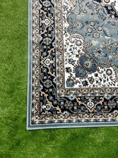 Vintage Floral Jute Rug | Size: 5ft width x 7.5ft length (150cm x 225cm) | Article #P58TRQ-10